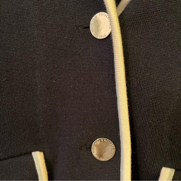 Brooks Brothers Navy Knit Suit Sheath Dress Jacket sz Large - Picture 3 of 10